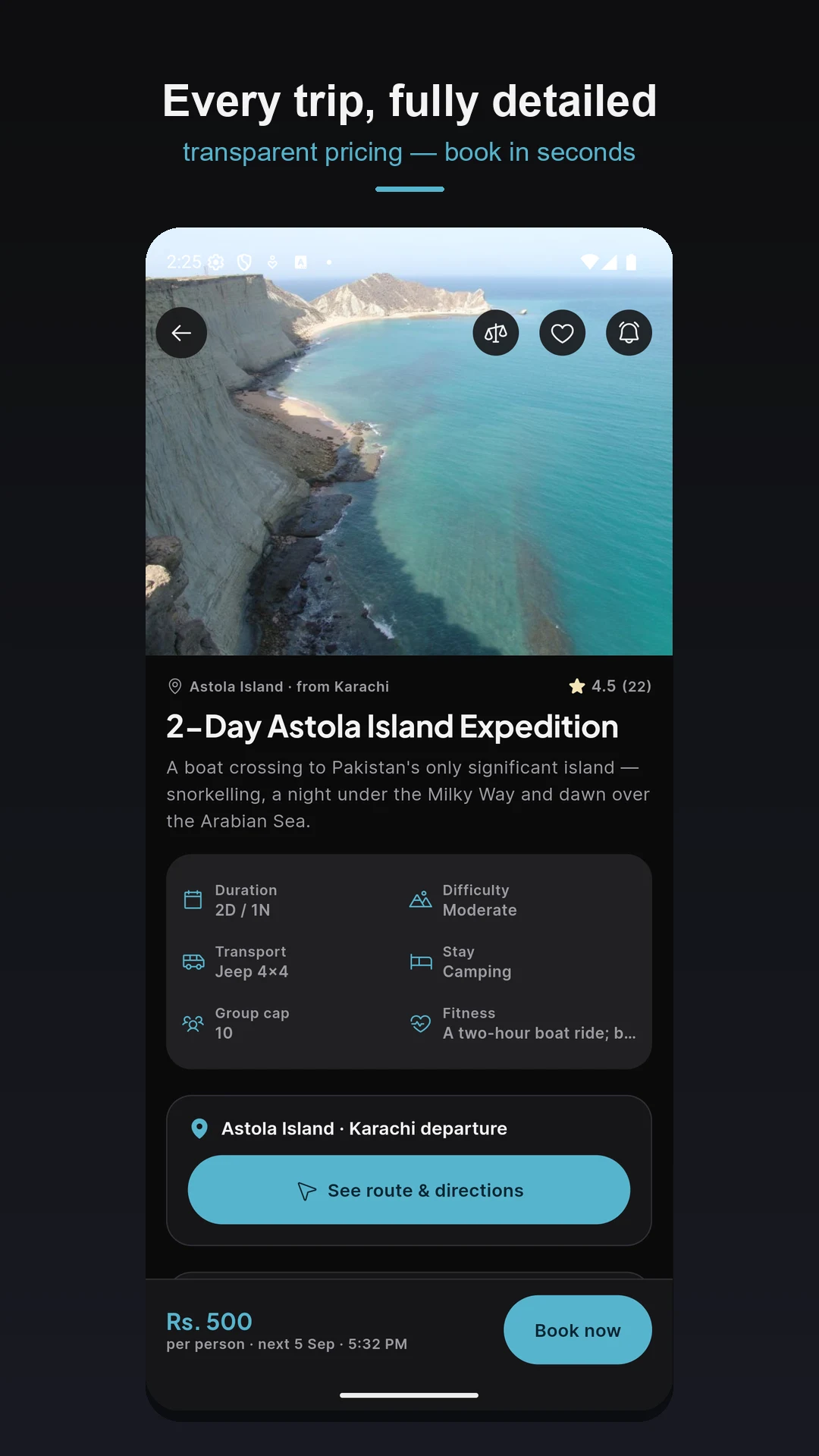 Karwan app screen