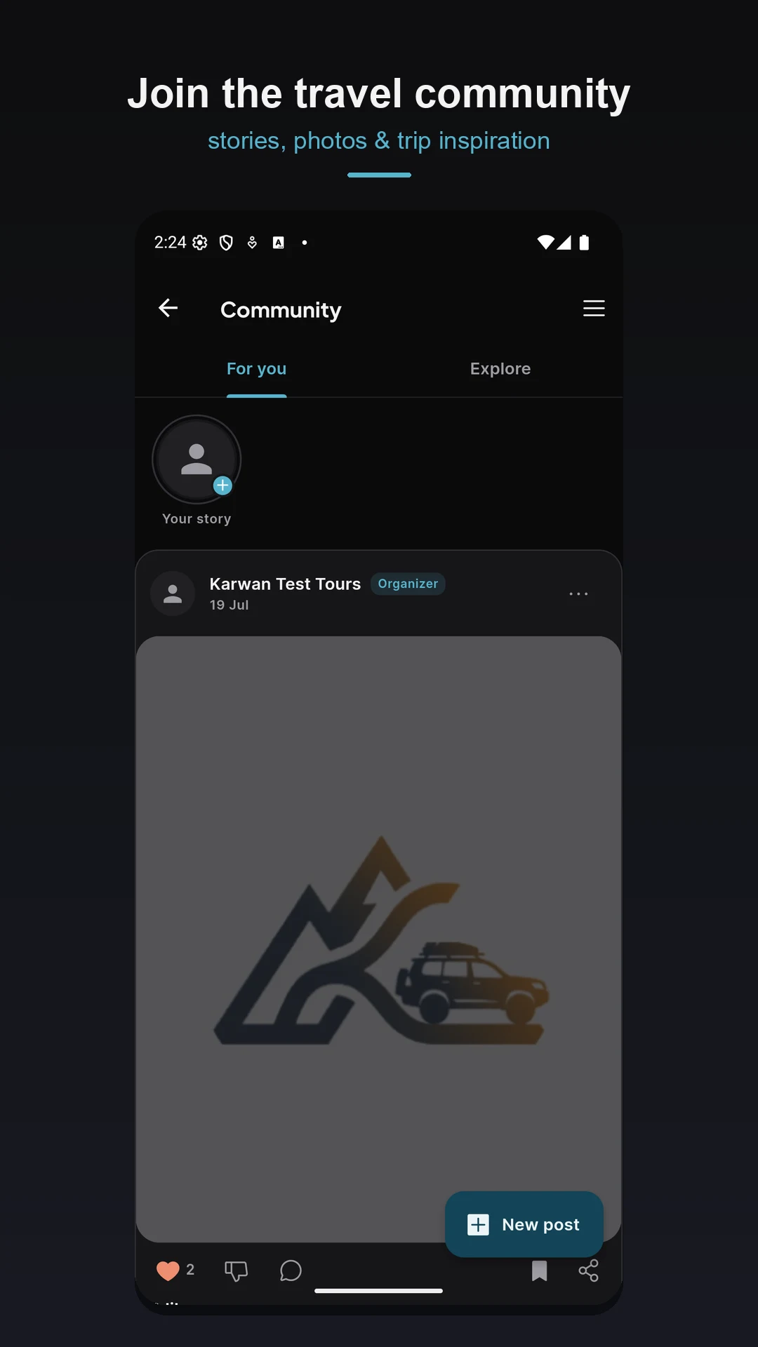 Karwan app screen
