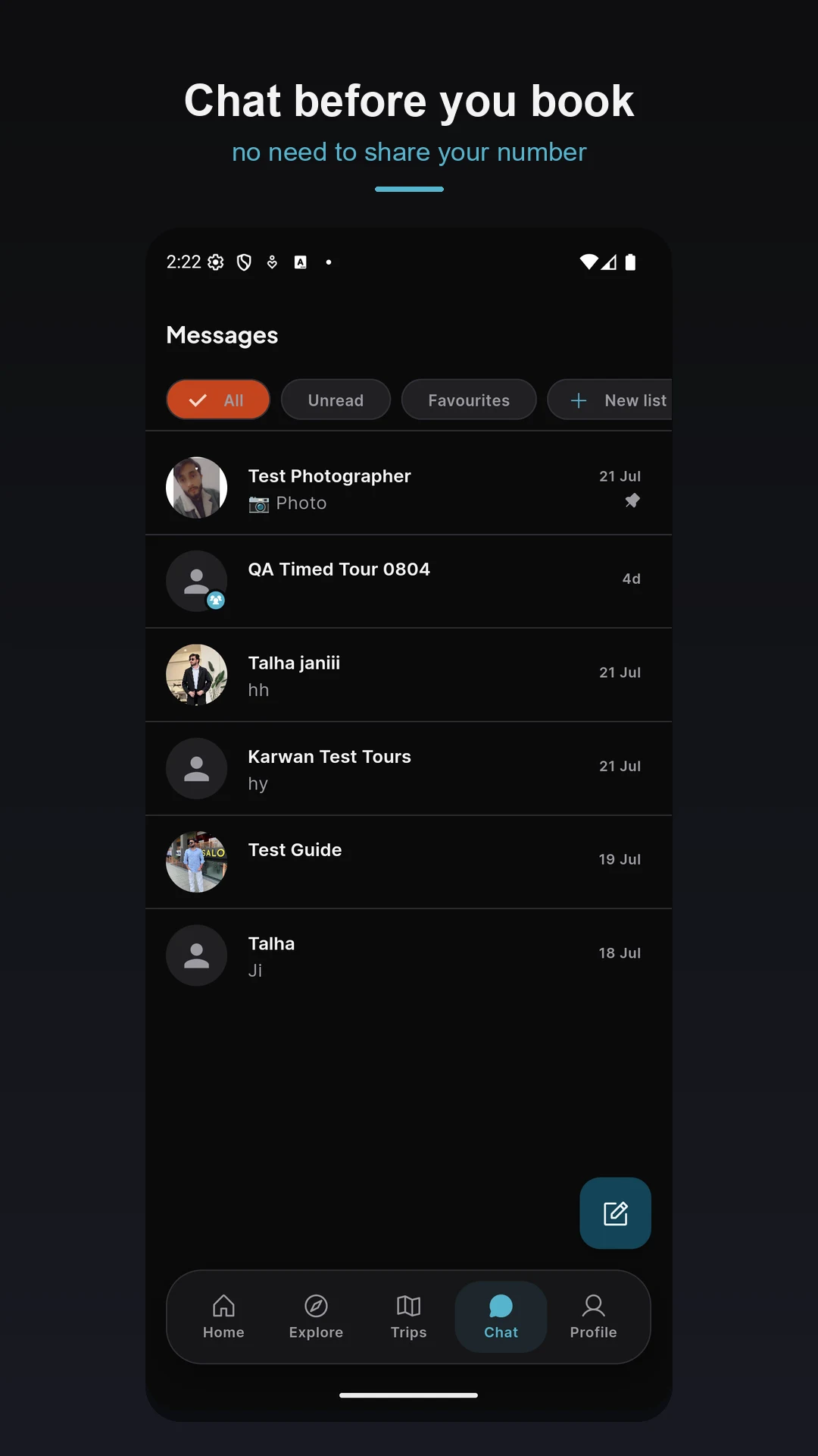 Karwan app screen