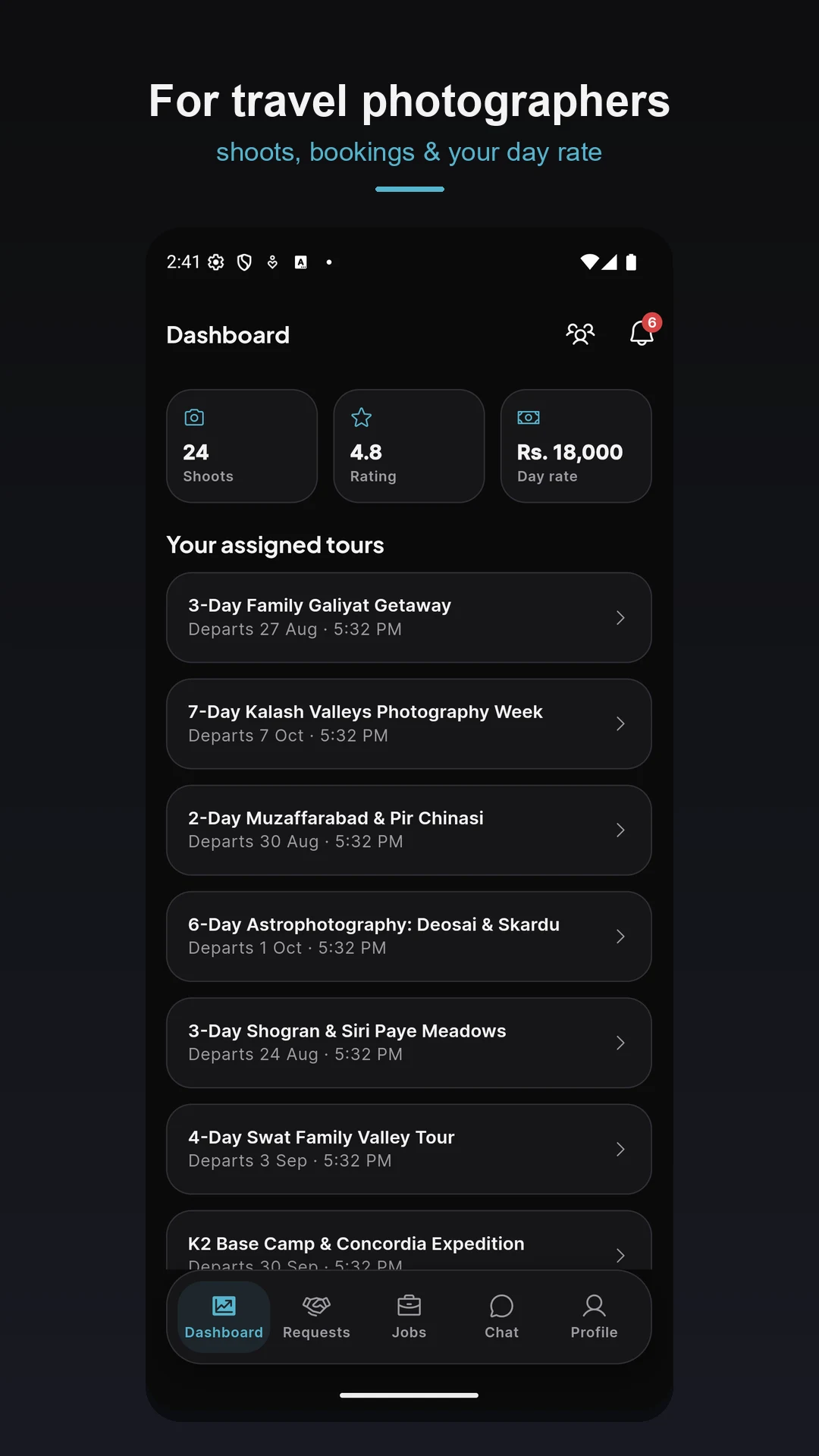 Karwan app screen